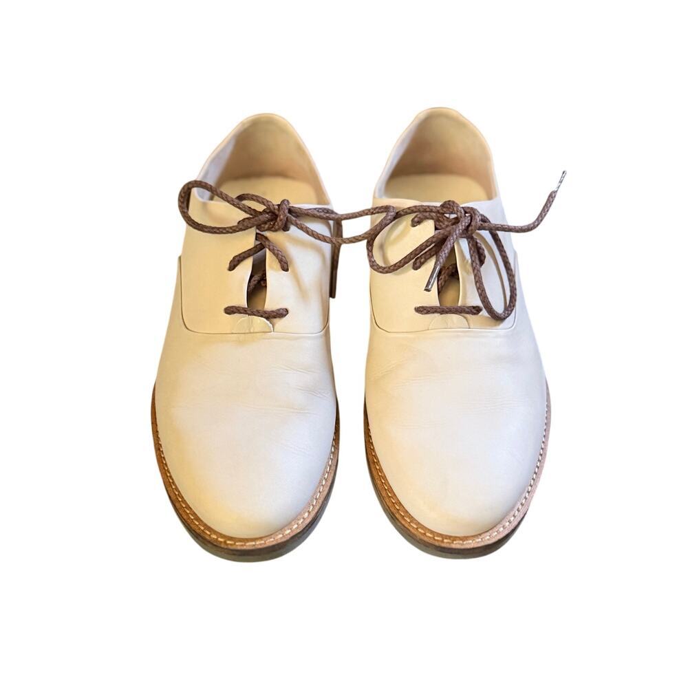 ECCO Soft 8 Women’s White Leather Oxford Derby Shoes Comfort Lace Up EU 41 US 10